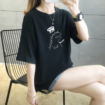Noi de Vara Tricou Femei Tricotate Casual Mâneci Scurte Top O-Neck Tricou Slim Kintwear Femeie T-shirt