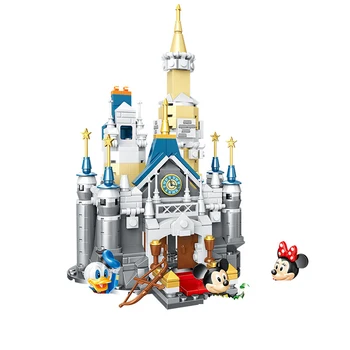 Noi Disney 384pcs Mickey, Minnie, Donald Duck Castelul Blocuri Caramizi Jucarii Model pentru Copii Jucarii Pentru Copii Cadouri