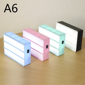 Noi DIY LED Combinație Caseta de Lumina de Noapte LampBLACK Litere Carduri Baterie AAA Alimentat Cinema Lightbox A6 Dimensiune