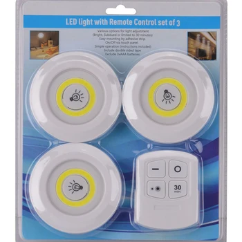 Noi Estompat LED Sub Cabinet de Lumină cu Telecomandă Baterii LED Dulapuri Lumini pentru Dulap Baie de iluminat