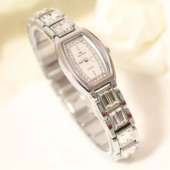 Noi Fierbinte Lanț Doamna Watch Factory Directă Plin De Diamant Pătrat Cristal Brățară Femei Ceasuri Piața De Cuarț Ceas De Cadouri Pentru Femei