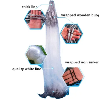 Noi gill net H1.2m-2.0 m*L100m 3layer pește capcana lipicioasa plasă de pescuit în aer liber roșu de pesca rețea de pescuit monofilament nailon net