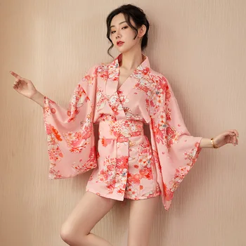 Noi Haine pentru Femei Pufos Lenjerie sexy Kimono Stil Traditional Costume Anime Lenjerie Erotică Cosplay Japoneză Set de Lenjerie