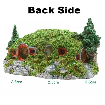 Noi Hobbit Model De Acvariu Adăpost Decor Reptile Pește Creveți Rezervor Ascunde În Peșteră Lanscaping Ornament
