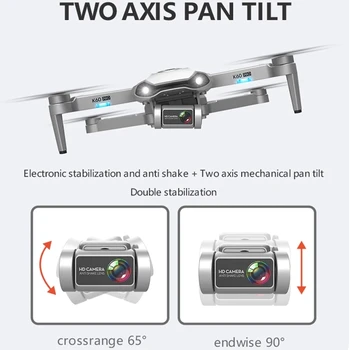 Noi K60 drone 6k HD camera dublă doi axis gimbal 5G WIFI FPV pliabil RC zbor de 25 de minute drona 4k profesionale