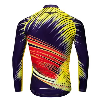 Noi Maillot Ciclismo Ciclism Jersey Shirt Long Sleeve Thermal Fleece Drum de Iarnă Biciclete MTB Topuri Haine Pentru Barbati Green