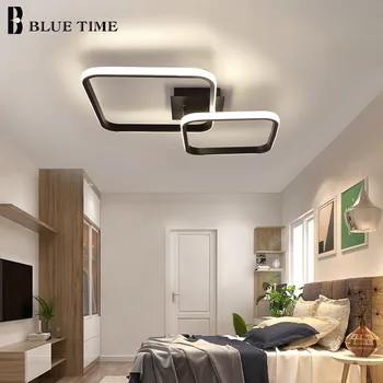 Noi Modernă cu LED-uri Lampă de Tavan Pentru camera de zi si Sufragerie, Bucataria Culoar Interior, Corpuri de iluminat Alb-Negru 110V 220V