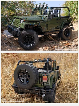 Noi Mucegai Regele 13124 APP RC Technic Jeep Wrangler Rubicon lepinbricks 20090 MOC Blocuri Caramizi Jucarii Model