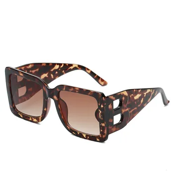 NOI Nauq Tendință Mare Cadru ochelari de Soare pentru Femei Brand de Lux Retro Pătrat Nit Ochelari de Soare Negru Latime Picioare Eeyeglasses Bărbați
