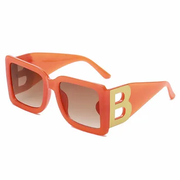 NOI Nauq Tendință Mare Cadru ochelari de Soare pentru Femei Brand de Lux Retro Pătrat Nit Ochelari de Soare Negru Latime Picioare Eeyeglasses Bărbați