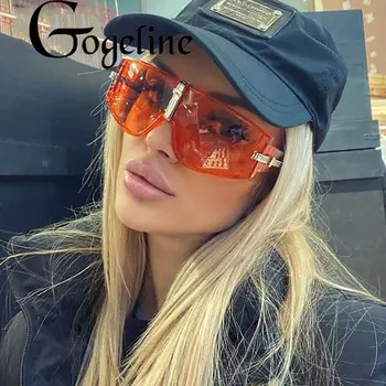 Noi Neregulate ochelari de Soare pentru Femei Brand Designer de Moda Supradimensionat Ochelari de Soare de sex Feminin Clar Nuante de Portocaliu Albastru lentile UV400