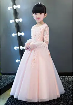 Noi pentru copii de Înaltă calitate dantelă rochie de printesa pentru fete elegante la petrecerea de ziua rochie fata rochie Baby girl haine de crăciun 1-12ani