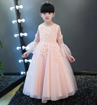 Noi pentru copii de Înaltă calitate dantelă rochie de printesa pentru fete elegante la petrecerea de ziua rochie fata rochie Baby girl haine de crăciun 1-12ani