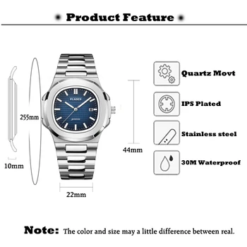 Noi PLADEN Brand Bărbați Ceasuri de Lux, Complet din Otel Curea de Afaceri Ceas de Design de Moda Sport Militare Ceas rezistent la apa Montre Homme