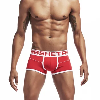 Noi Populare BSHETR Brand pentru Bărbați lenjerie de corp din Bumbac Moale Boxeri de sex Masculin Alunecare Confortabil pantaloni scurți Sexy Solid chiloți Noi Bărbați chiloți