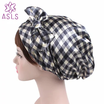 Noi pălării Moale de Lux femei eșarfă Satin arc headscarfsleeping capota parul cret folie de femei mătase eșarfă cap cap înfășurați cap