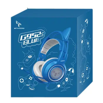 Noi Somic Gaming Headset G952S Albastru Drăguț pentru Căști de 3,5 mm Vibrații Căști de Anulare a Zgomotului pentru PC Gamer Fete Copii Cadouri