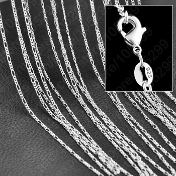 Noi Sosiri 10 BUC/Lot 16-30 Cm Argint Figaro Lanț Colier Destul de Bun pentru Femei de Moda de Bijuterii Cadou