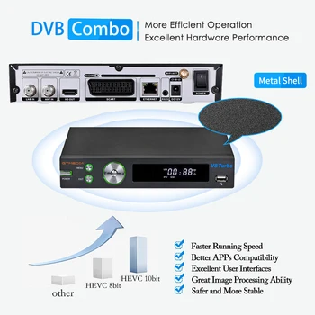 NOI sosiri GTMEDIA V8 Turbo DVB-S/S2/S2X+T/T2/Cablu/J. 83B digital prin satelit, televiziune prin cablu Terestre, receptoare combo receptor TV box