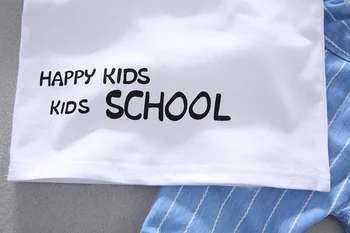 Noi Vara Băieți Copii Haine Copii Fete Litera T Shirt pantaloni Scurți 2 buc/seturi Copilul Casual Costum pentru Sugari Treninguri Copii