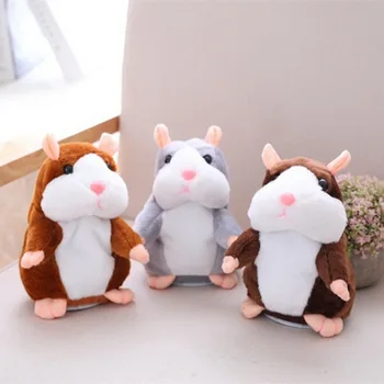 Noi Vorbim Mouse-ul Hamster animal de Companie Jucărie de Crăciun Vorbesc Vorbesc de Înregistrare a Sunetului Hamster de Învățământ Jucărie de Pluș pentru Copii Cadou de Crăciun