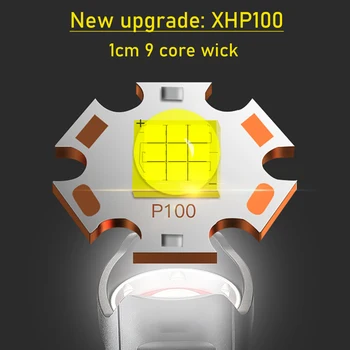 NOI XHP100 1CM WICK PUTERNIC LANTERNA LED-URI LANTERNA XHP90 TACTICE USB REÎNCĂRCABILĂ LANTERNA FLASH DE LUMINĂ 18650 XHP70 LED-URI LANTERNA