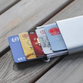 Noi Youpin MIIIW Cazul in care Cardul Automată Pop-Up Box Capacul Cartelei de Metal Portofel ID-ul Portabil de Stocare Card de Credit Card Bancar