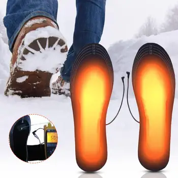 Noi Încălzit Tălpi de Pantofi USB Picior Electrice de Încălzire Pad Picioarele Calde Ciorap Pad Mat de Iarnă Sport în aer liber, Încălzire Tălpi interioare de Iarnă Caldă