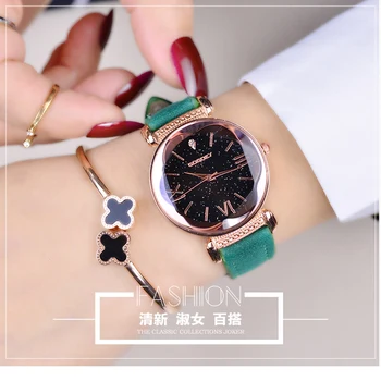 Noile Ceasuri De Lux Pentru Femei - Curea Din Piele A Crescut De Aur Doamnelor Ceas - Sălbatic Moda Rochie De Cuarț Fată Ceas De Mână. Opt Culori