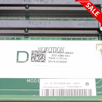 NOKOTION laptop placa de baza pentru DELL Inspiron 17R 7720 NC-072P0M DA0R09MB6H3 REV H PGA989 DDR3 GT650M 2GB versiunea 2D 72P0M
