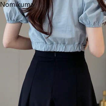 Nomikuma New Sosire O Linie Fusta Talie Mare cu Fermoar Spate Culoare Solidă Elegant OL Fuste Femei Moda coreeană Faldas Mujer 3a298