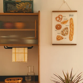 Nordic Agățat de Lemn Poster Calendar Cadru Cuier Pâine de Fructe Postere, Printuri Poze de Perete pentru Casa Living Bucatarie de Perete de Arta