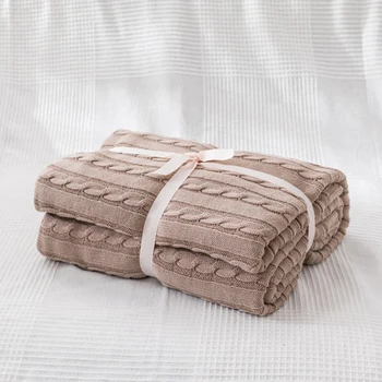 Nordic Arunca Pătura Pături Tricotate pentru Paturi Cuvertură de Pat Tricotate Pătură de Aer Condiționat Confortabil Ponderat Pătură