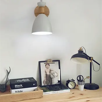 Nordic creative de personalitate simplu din lemn masiv lampă de perete camera de zi, scara culoar de hotel dormitor noptieră lampa de tranșee