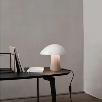 Nordic creative lemn de cereale ciuperci masă de lumină post hotel modern de studiu dormitor art lampă de masă