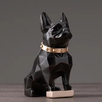 Nordic Drăguț Bulldog Meserii Câine Animal Statuie Rășină Sculptura Modernă Acasă Ornamente Birou Dormitor, Camera de zi Gradina Decor WM11