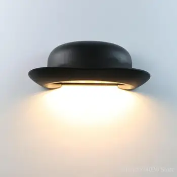 Nordic LED-uri Impermeabil în aer liber Lampa de Perete Pălărie de Paie Lumini de Perete Creative Simple de Interior Corridor Hotel Decor Acasă Lampă de Perete