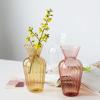 Nordic vaza de Sticla decor acasă jarrones decorativos moderno Plante Hidroponice vaze Transparente ghiveci vaso planta birou