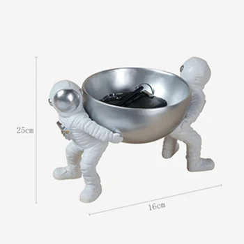 NORTHEUINS Rășină Astronaut de Stocare Figurine Nocdic Miniatură Cosmonaut Statuetă Moderne Statui Living Decor Birou