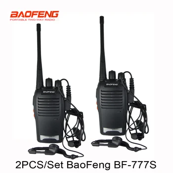 Nou 1 pereche de Walkie Talkie BF777s Baofeng BF-777 cu cască 5W 16CH UHF Interfon BaoFeng 777 Doi-Way Radio 2 buc/set