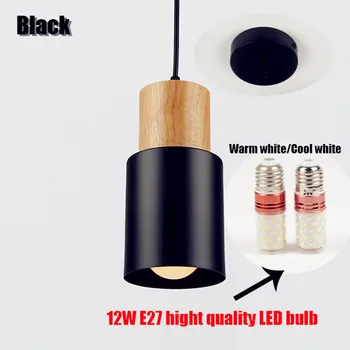 Nou Chinezesc design creativ Lemn Luminile LED E27 Simplu Agățat Lampă Pandantiv Lampa pentru Bucatarie Bar Hotel Dormitor corp de Iluminat
