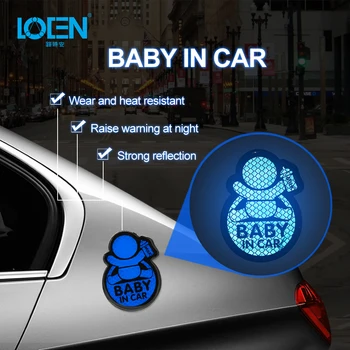 Nou Copil În Car Cărucior De Copil Autocolant Semn De Avertizare Bandă Reflectorizantă Decalcomanii Sigur Semn De Siguranță Benzi Reflectorizante Exterior Autocolant