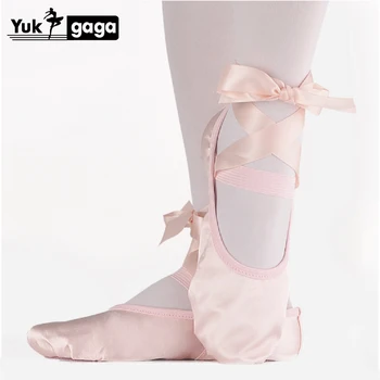 Nou Copil și Adult balet pointe pantofi de dans doamnelor profesionist de balet, pantofi de dans cu panglici de pantofi de femeie
