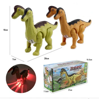 Nou-cu două capete Electrice de Mers pe jos Dinozaur Jucarii Stralucitoare Dinozauri cu Sunet de Animale Model pentru Copii pentru Copii Interactive