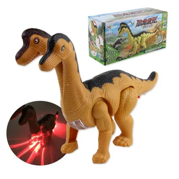 Nou-cu două capete Electrice de Mers pe jos Dinozaur Jucarii Stralucitoare Dinozauri cu Sunet de Animale Model pentru Copii pentru Copii Interactive