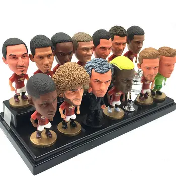 [Nou] de Colectare 12buc/lot 6.5 cm Anglia Manchester Pogba Ibrahimovic Mata, Rooney Marțiale de Acțiune Figura Jersey Fotbal steaua jucărie