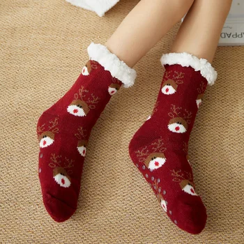 Nou-Femei Extra-Lână cald de Interior Șosete Picioarele Calde Elastic pentru Iarnă Acasă de Crăciun XSD88