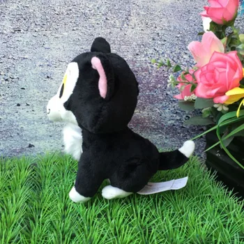 Nou Joc de Desene animate Figaro Pisică Jucărie de Pluș Umplute de Animale Pisica Neagra Papusa 18cm