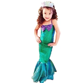 Nou Moda De Vara Fete Rochii De Printesa Coadă De Pește Pentru Copii Ariel Little Mermaid Rochie De Petrecere De Halloween Cosplay Costum