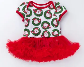 Nou-Născut Costume De Printesa Rochii De Crăciun Fată Moș Crăciun Salopetă Mânecă Scurtă Haine Pentru Copii Lace Zburli Costume Pentru Petrecere